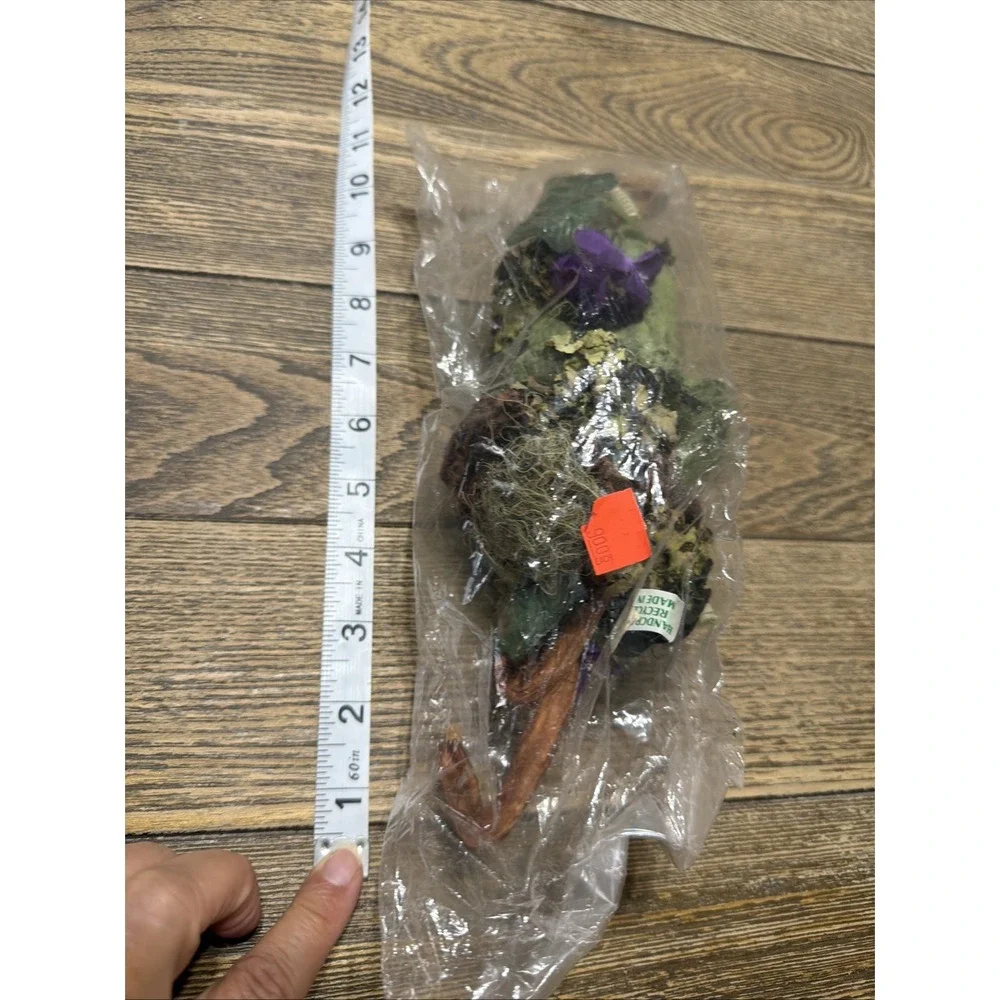 2 VTG Handcrafted Fairy/Bird House Craft Piece Made In Thailand Dead Stock New